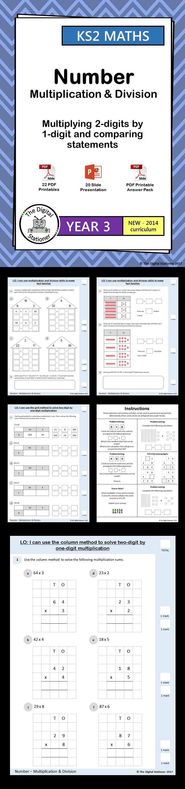 Year 3 Multiplying 2 Digits By 1 Digit Number White Rose Block 1