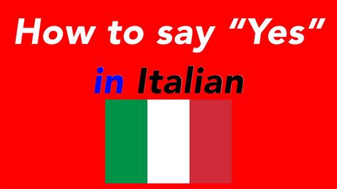 Yes In Italian