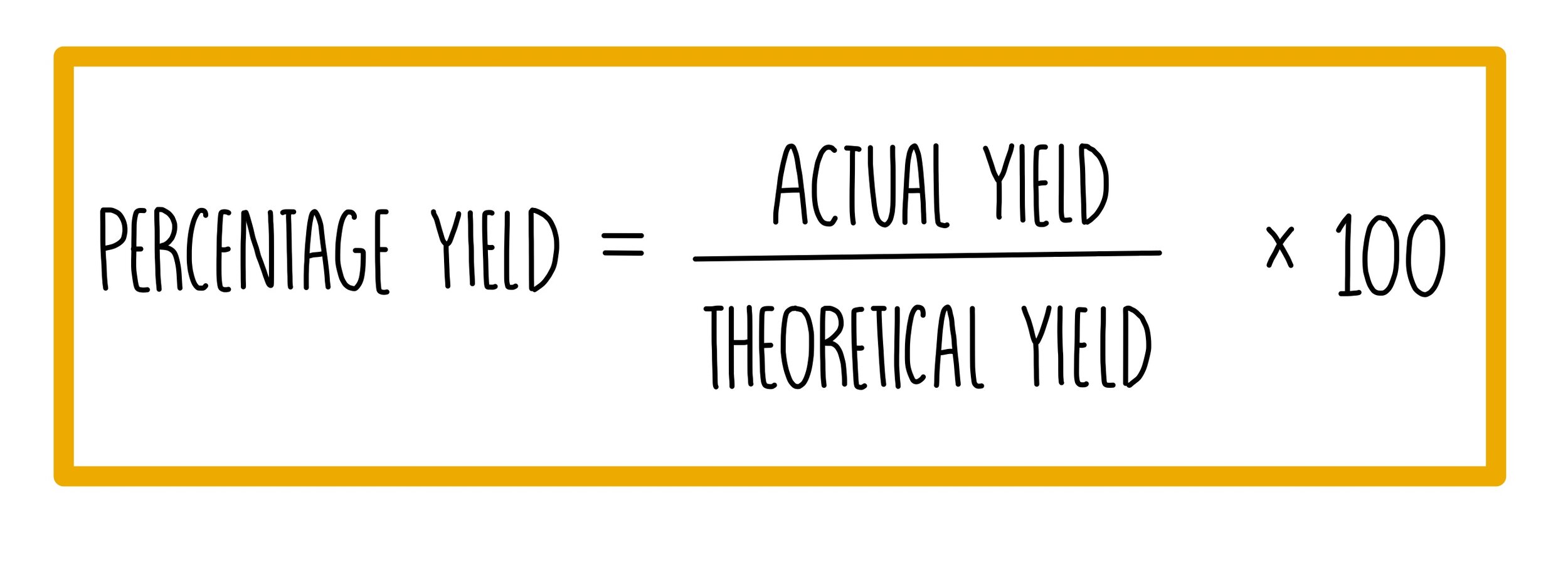 Yield Formula Chem 219222 Percent Yield Formula Chemistry