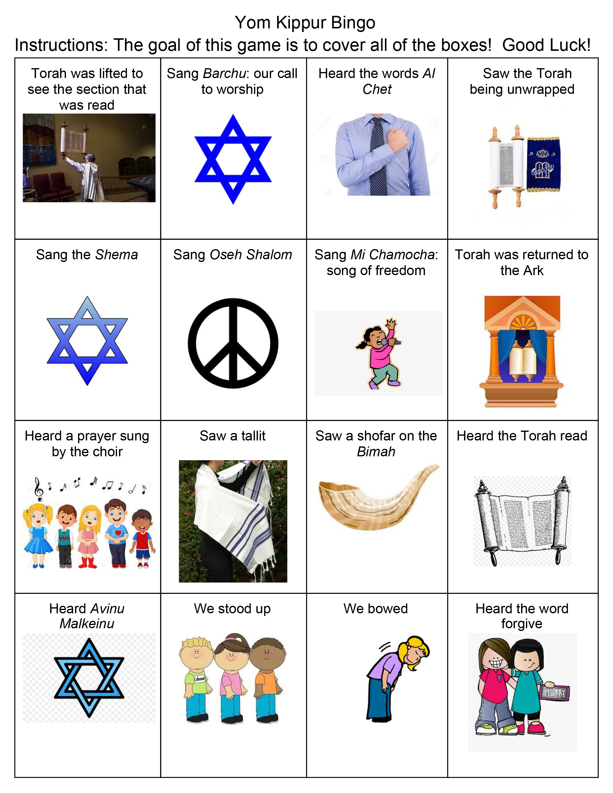 5 Essential Yom Kippur Worksheets for Families