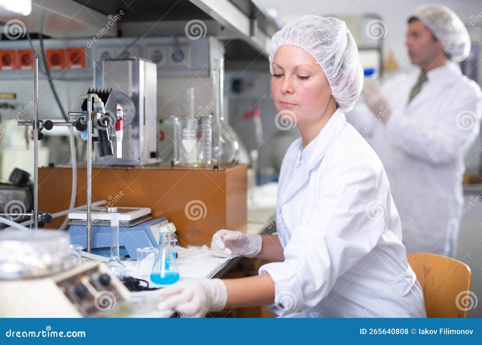 Young Adult Woman Lab Technician At Work Stock Photo Image Of