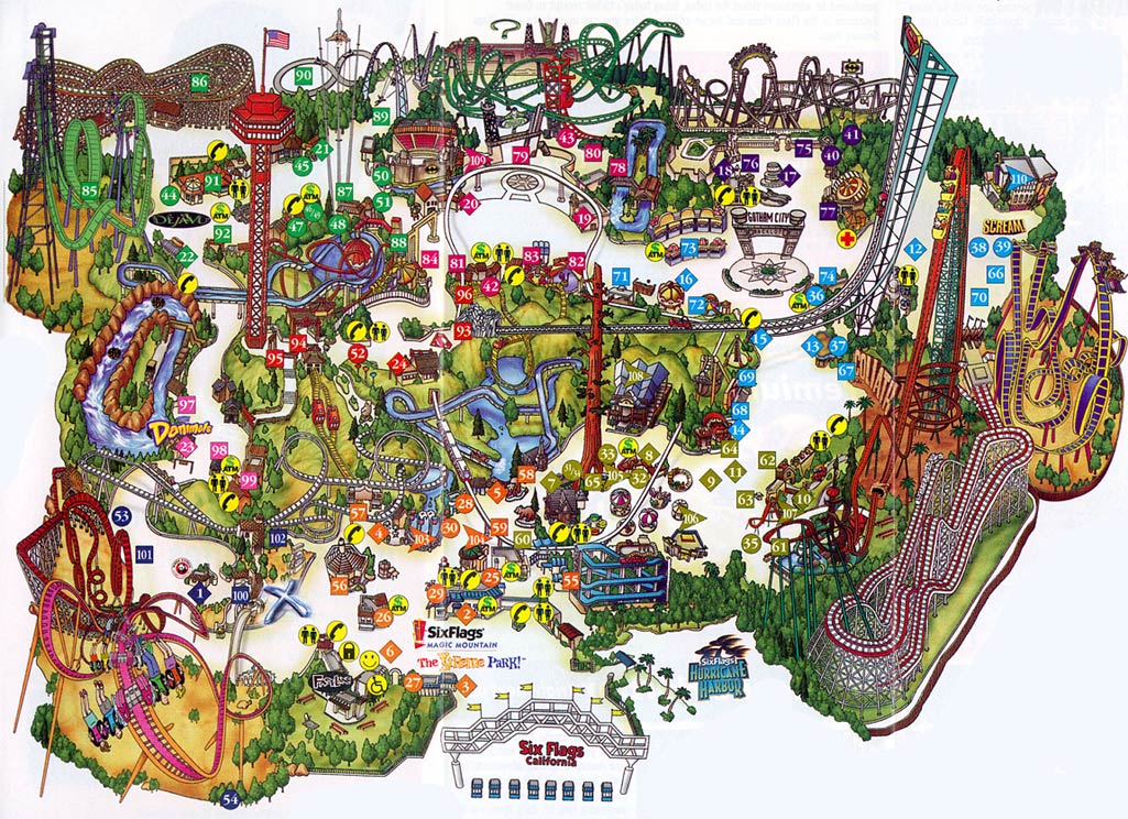 Zip Code Map Of Dfw Six Flags Magic Mountain Map