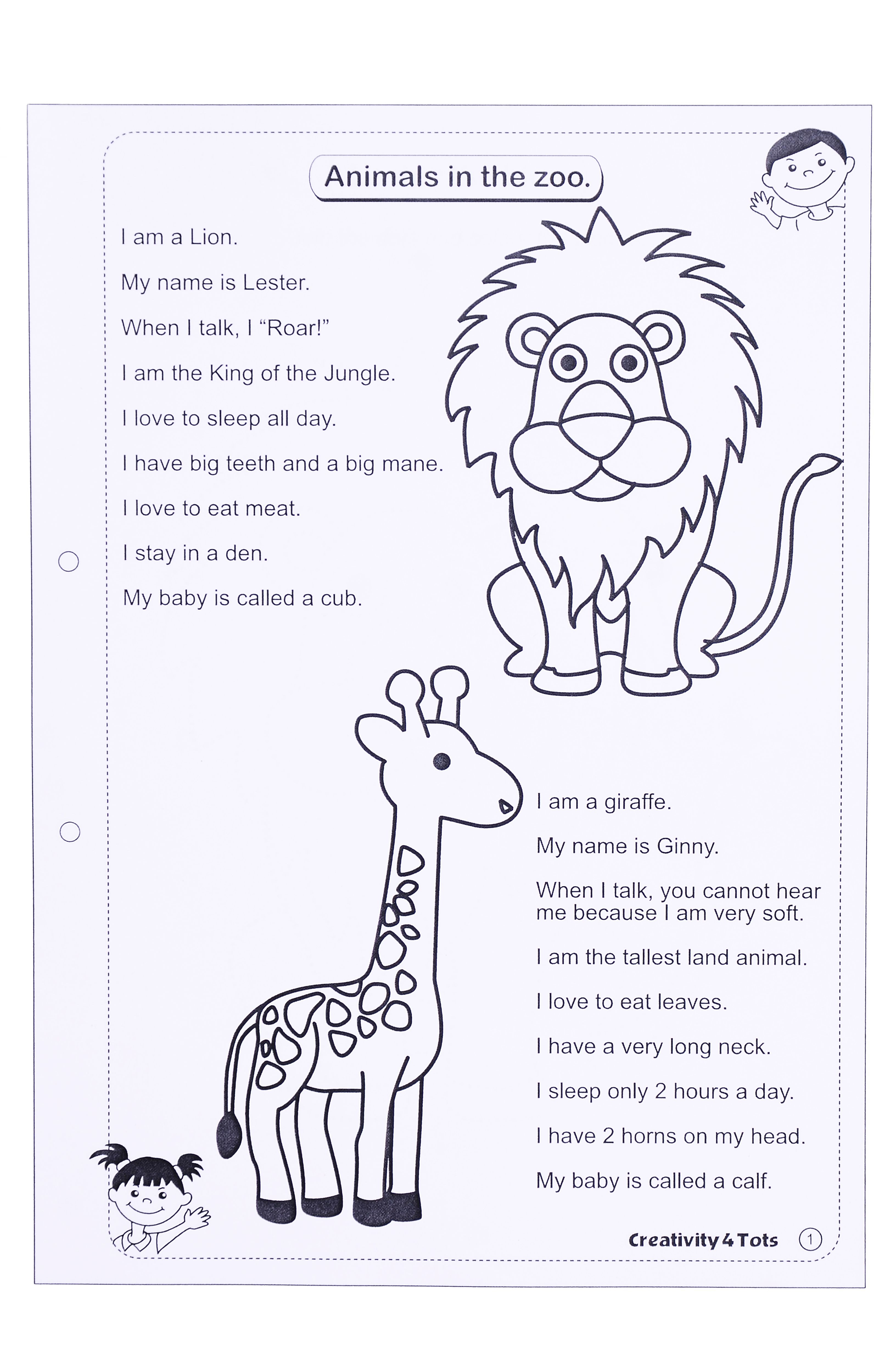 Zoo Animals Worksheet This Worksheet Is Designed To Teach The Free Printable Zoo Worksheets